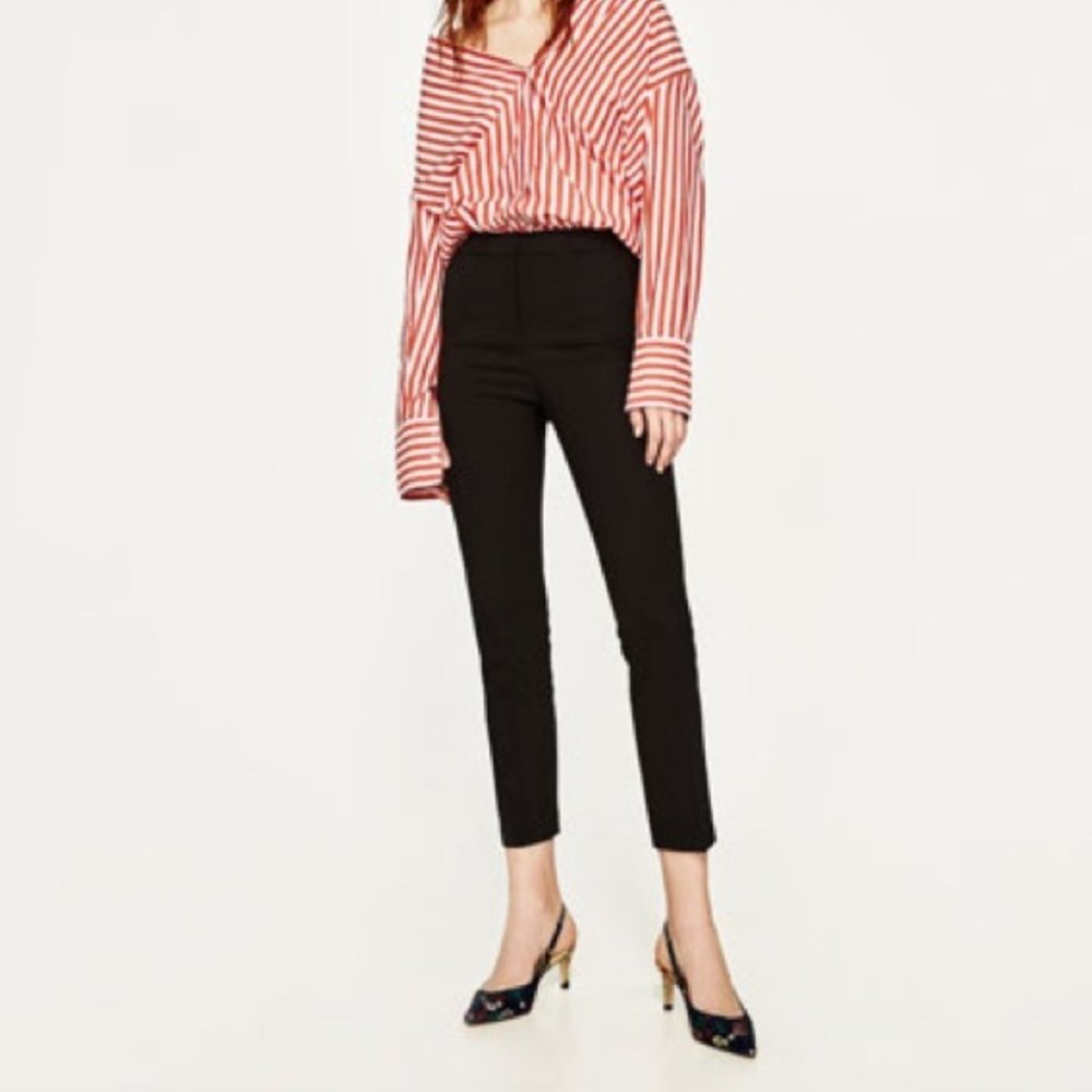 ZARA HIGH WAIST SKINNY TROUSERS
